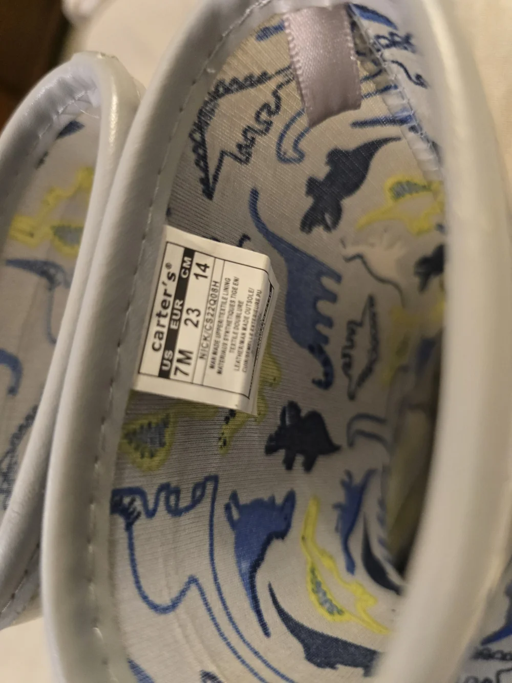 Carter's Dinosaur Rain Boots Toddler Gray Blue Size US 7M Waterproof